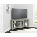Inval Corner TV Stand 50 in. W Washed Oak Fits TVs Up to 60 in. with Adjustable Shelves MTV-20019